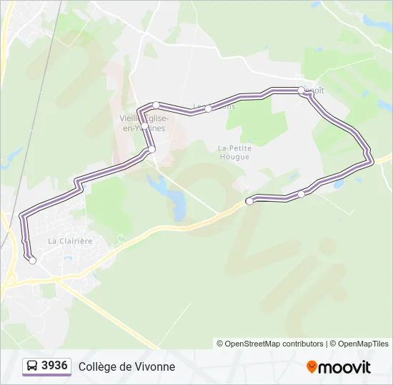 3936 Bus Line Map