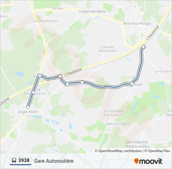 3938 Bus Line Map