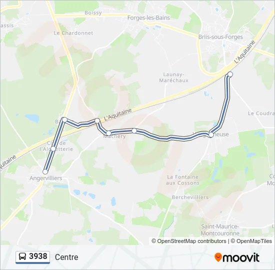 3938 Bus Line Map