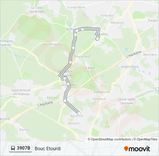 3907B Bus Line Map