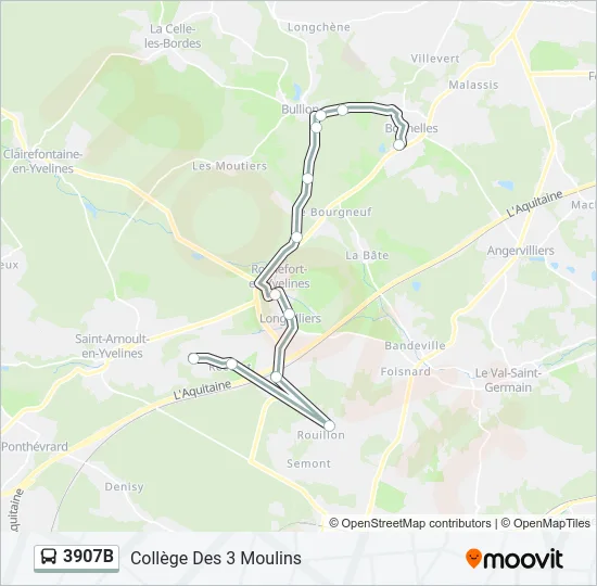 3907B Bus Line Map