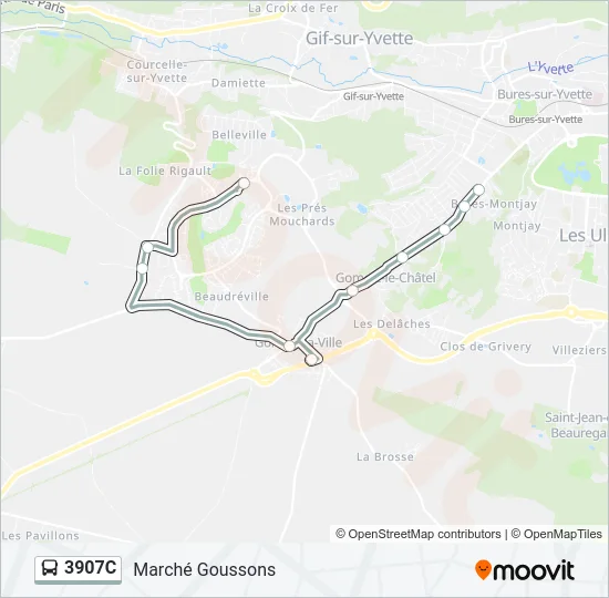 3907C Bus Line Map
