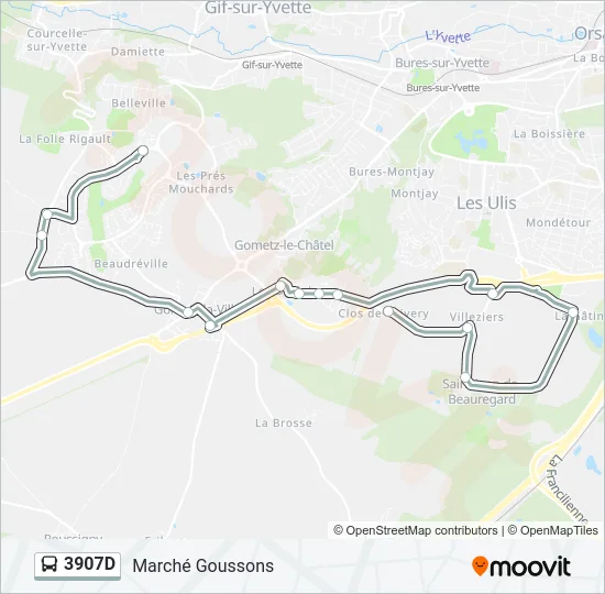3907D Bus Line Map