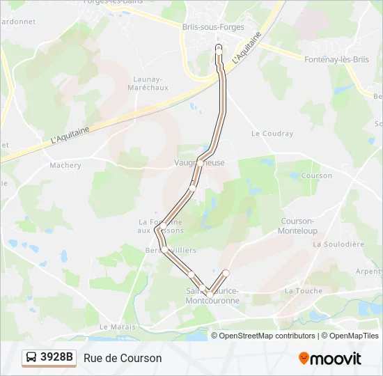 3928B Bus Line Map
