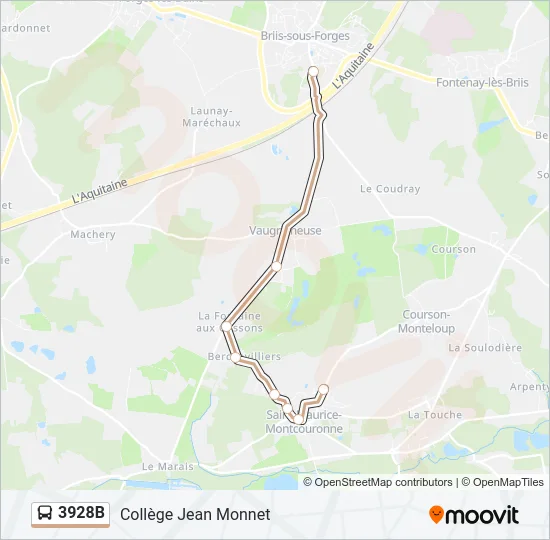 3928B Bus Line Map