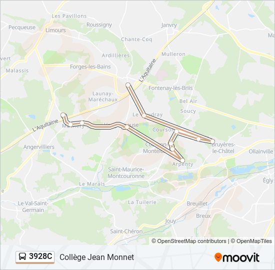 3928C bus Line Map