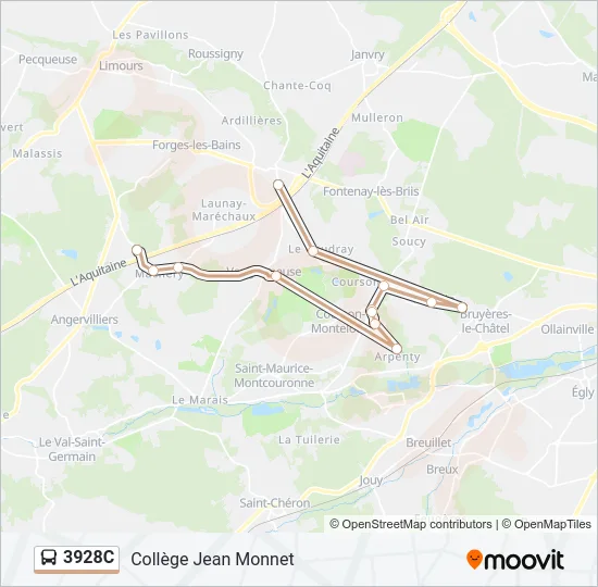 3928C Bus Line Map