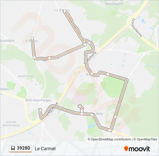 3928D Bus Line Map