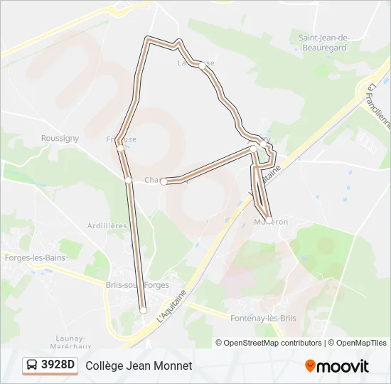 3928D Bus Line Map