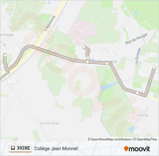 3928E Bus Line Map