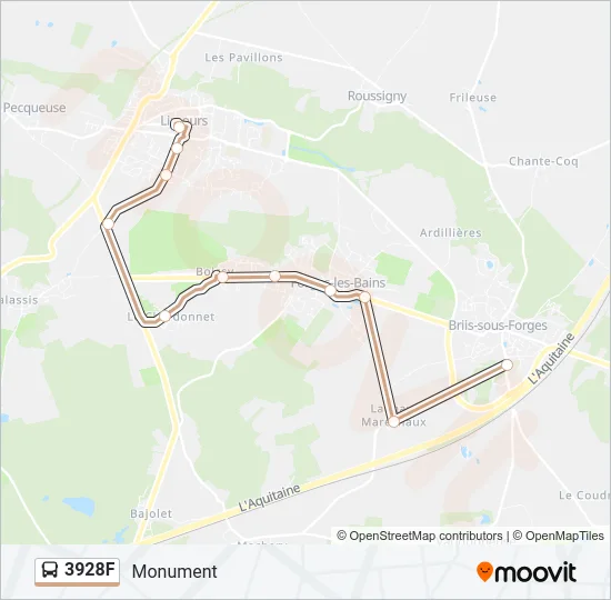 3928F Bus Line Map