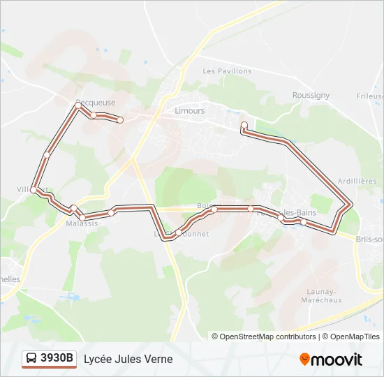 3930B Bus Line Map