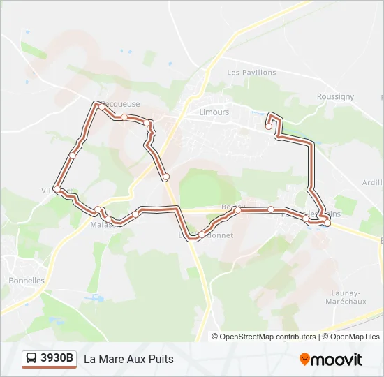 3930B Bus Line Map
