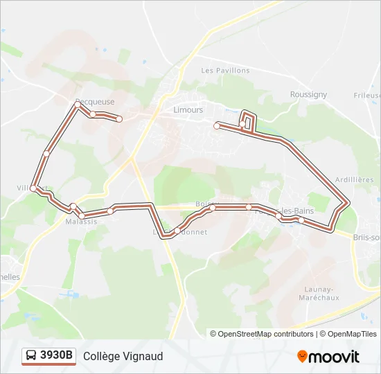 3930B Bus Line Map
