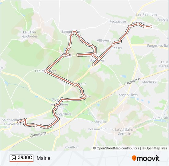 3930C bus Line Map