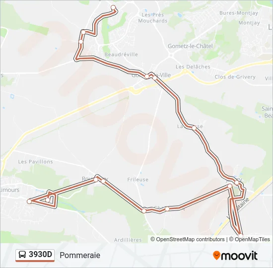 3930D Bus Line Map