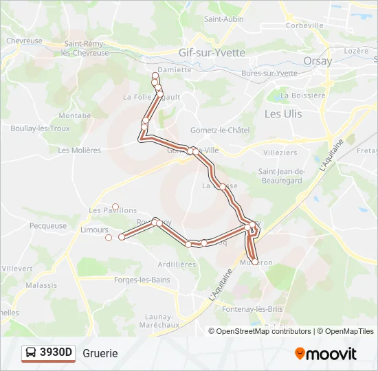 3930D Bus Line Map