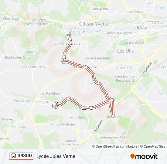3930D Bus Line Map