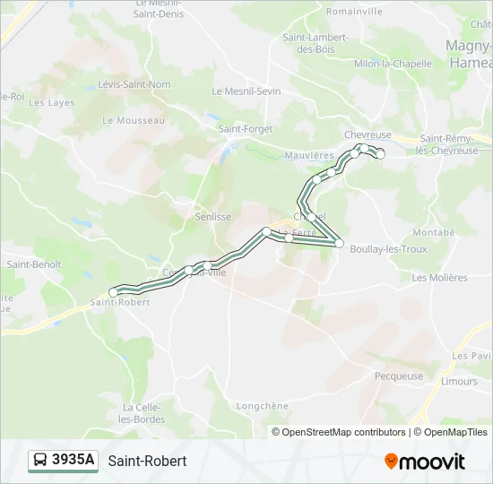 3935A Bus Line Map