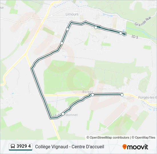 3929 4 Bus Line Map