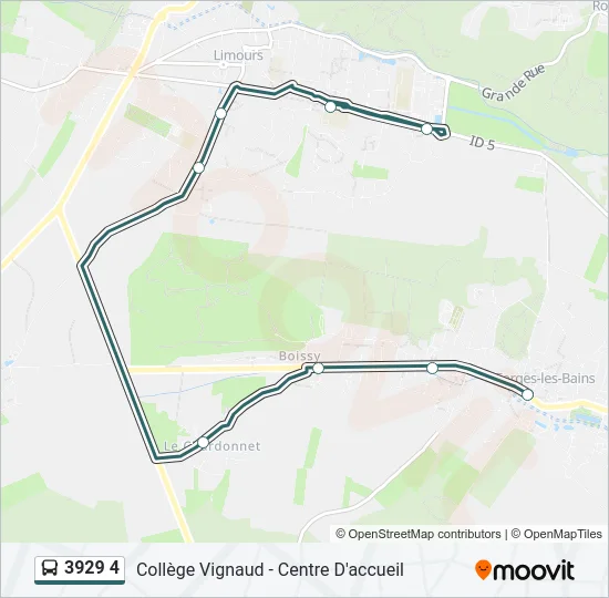 3929 4 Bus Line Map