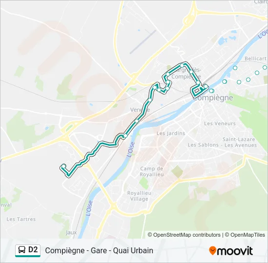 D2 Bus Line Map