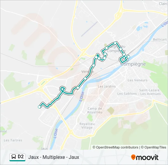 D2 Bus Line Map