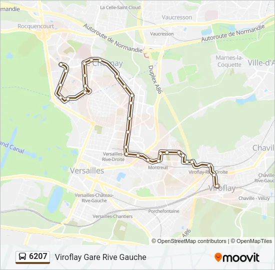 6207 Bus Line Map