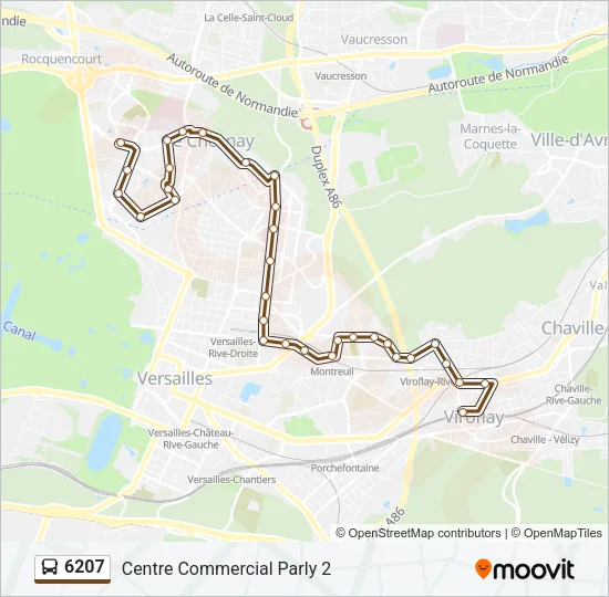 6207 Bus Line Map
