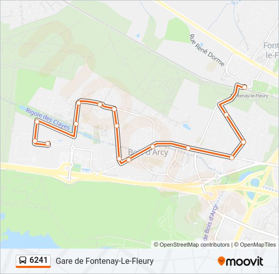 6241 bus Line Map