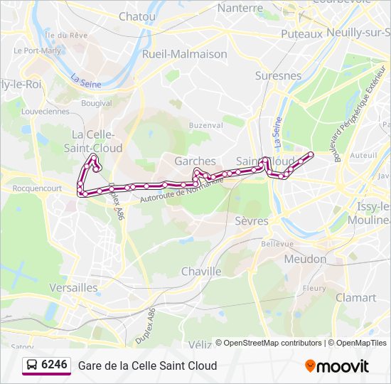 Línea 6246: horarios, paradas y mapas - Gare de la Celle Saint Cloud ...