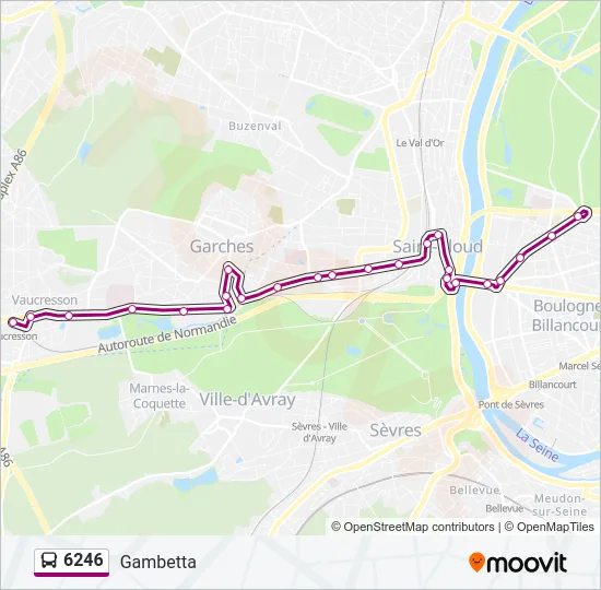 6246 Bus Line Map