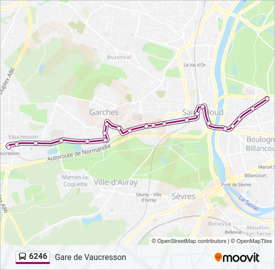 6246 Bus Line Map