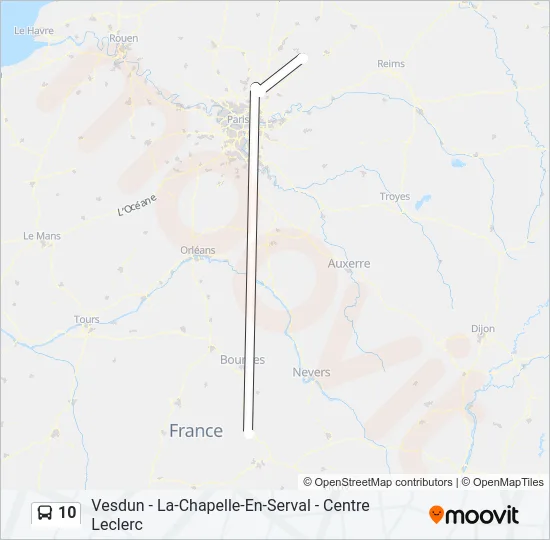 10 Bus Line Map
