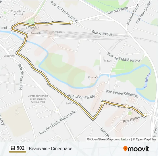 502 Bus Line Map