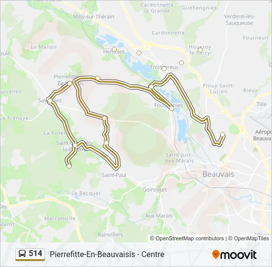 514 Bus Line Map