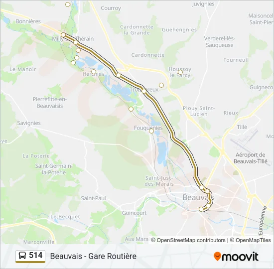514 Bus Line Map