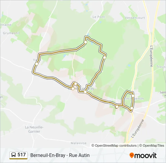 517 Bus Line Map