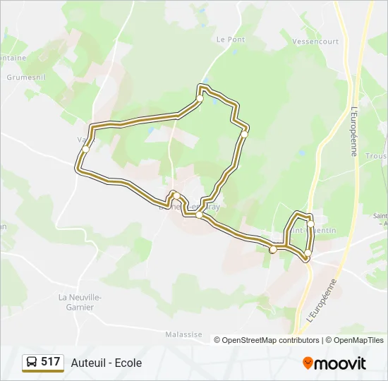 517 Bus Line Map