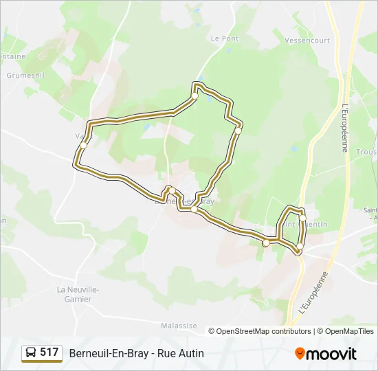 517 Bus Line Map