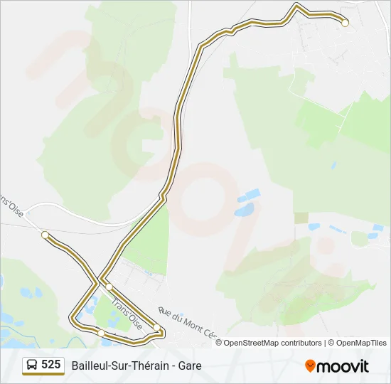 525 Bus Line Map