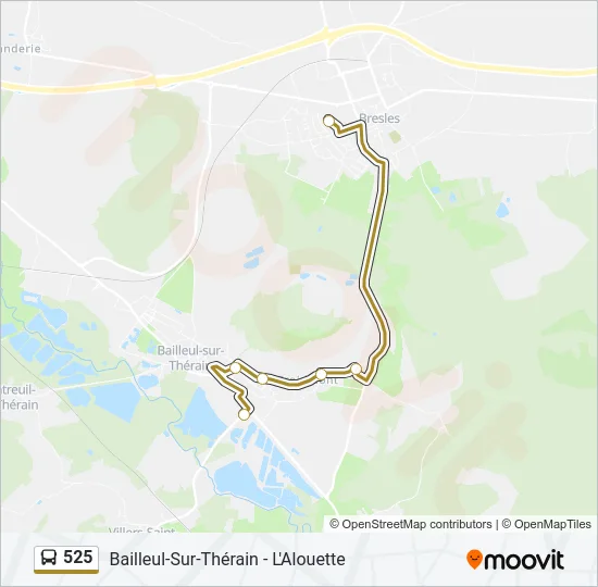 525 Bus Line Map