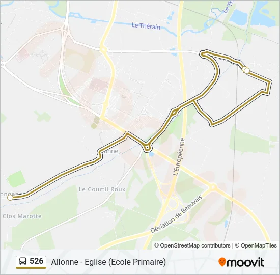 526 Bus Line Map