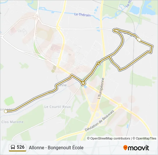 526 Bus Line Map