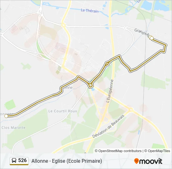 526 Bus Line Map