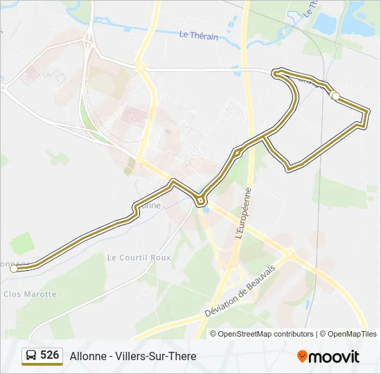 526 Bus Line Map