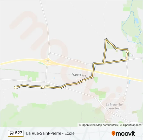 527 Bus Line Map