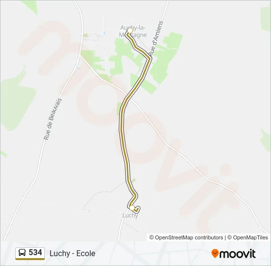 534 Bus Line Map