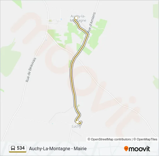 534 Bus Line Map