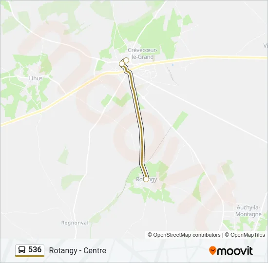 536 Bus Line Map